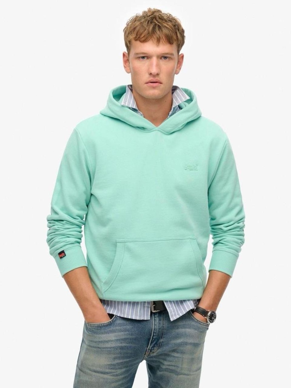 Superdry Mint Green Hooded Sweatshirt size xsmall